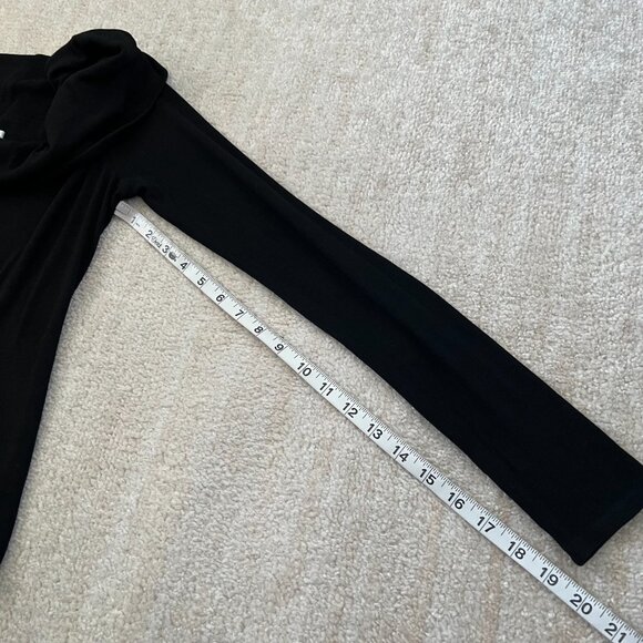 Revolve Lovers & Friends Black Long Sleeve Asymmetrical Ribbed Knit Top M - Picture 7 of 10